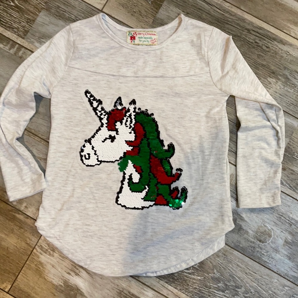 Christmas Unicorn Sequins Shirt
